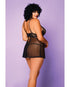 November Noir - Soft Mesh Babydoll & G-String - Black